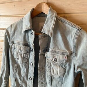 EUC AG Adriano Goldschmied Robyn Denim Jacket Light Wash Trucker Style XS